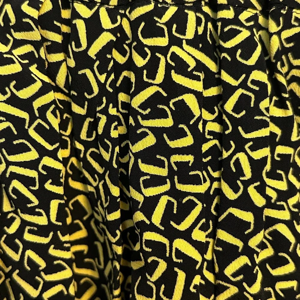 Vintage‎ Black and Yellow Skirt Set Size 20